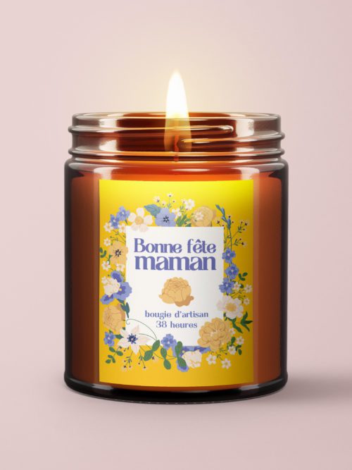 BOUGIE VÉGÉTALE  BONNE FÊTE MAMAN